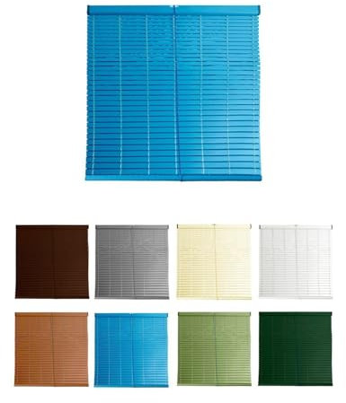 JARDIN202 - Persiana de PVC Alicantina con Polea Metálica | Persiana Enrollable | Estor Enrollable para Ventanas, Puertas, Salón y Cocina | 30 x 40 cm (Azul)