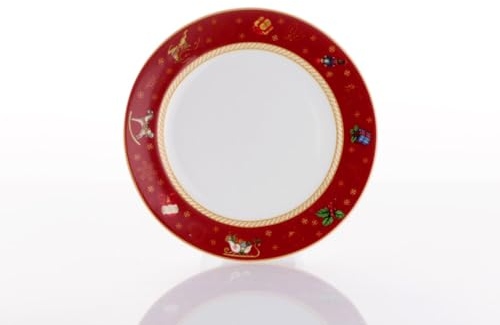 WEISSESTAL Lot de 6 assiettes à pain 16 cm Winter Gift Noël