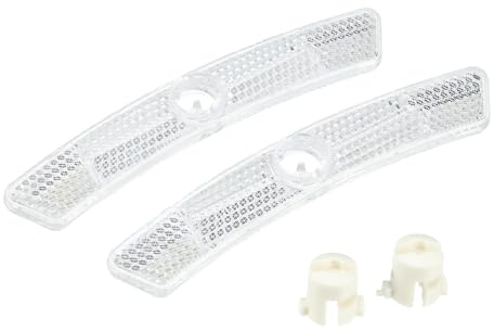X AUTOHAUX Bike Reflectors 5x0.79x0.47 Bike Warning Reflector White 1 Pair