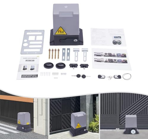 550W Motorisation pour Portail Coulissant Moteur Électrique Kit Motorisation Moteur Portail Coulissant Lectrique Porte Garage,Moteur Automatique de Portail avec Télécommande