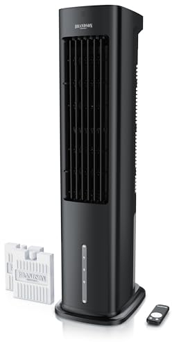 Brandson - Luftkühler mit Wasserkühlung 5 in 1 - Verdunstungskühler, Luftbefeuchter, Ventilator & Luftreiniger, mobile Klimaanlage ohne Abluftschlauch - Preisträger 2025 - leise - 5L Wassertank