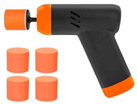 Shkalacar Pulidora de coche de 2 velocidades, pulidora inalámbrica y enceradora con 5 cabezas de esponja