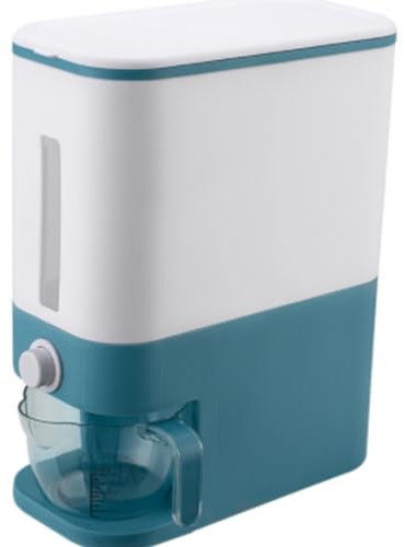 Flingdispenser Flingbehållare Lufttät Rishink Risförvaringsbehållare Risdispenser Torrmatförvaringsbehållare För Sojabönor Livsmedelsdispenser Matbehållare(Blue)