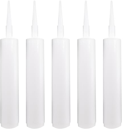 5 stycken tomma tätningsrör av plast återanvändbara 300 ml påfyllningsbart tätningsmedel tätningsrörspatroner för exakt tätning och reparation