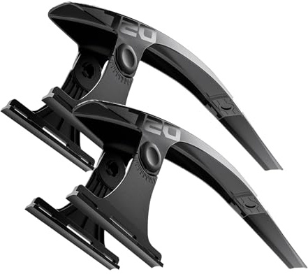 Ayrirel Bike Mudguards, Universal Bike Fender Adjustable Front and Rear Compatible Mudguard for Gravel Bike Road Bike Folding Bicycle (Black-2PCS)
