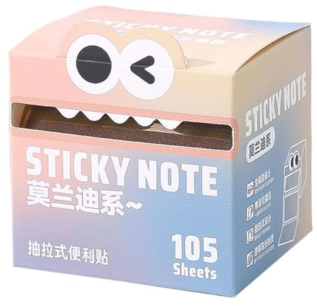 Notas de panel | Notas autoadhesivas | Bloques de notas de colores | Papel de 7,5 x 7 cm, 105 hojas por rol, conveniente para la oficina en casa y para la organización