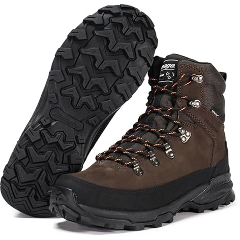 SANANG Botas de Senderismo Tácticas, Impermeables, Zapatos de Montaña de Cuero para Hombre y Mujer, Corte medio，Tallas 36-46