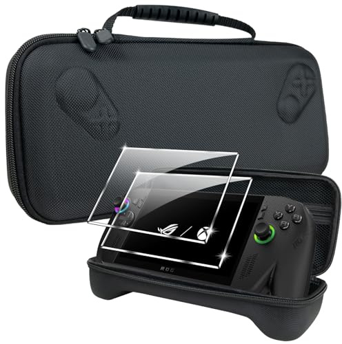 Lemxiee Funda para Rog Xbox Ally X & Rog Xbox Ally Accesorios + [2 Pieza] Cristal Templado para Rog Xbox Ally X & Rog Xbox Ally 7 Protector Pantalla,Funda de Transporte