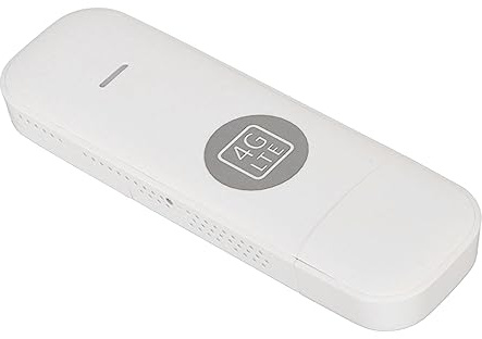 Acouto 4G LTE USB WiFi-Modem med SIM-kortplats Höghastighetsupplåst Bärbar 4G-router Travel Hotspot Worldwide Universal White-portar Fungerar med Ett Sådant Modem USB som WiFi-driven