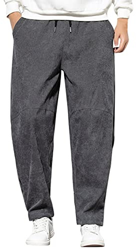 Joggingbyxor säckig herr – fritidsbyxor herr stora storlekar andas sportbyxor avslappnad passform utomhusbyxor snygga trekkingbyxor fritid bekväma sweatpants rak passform löparbyxor