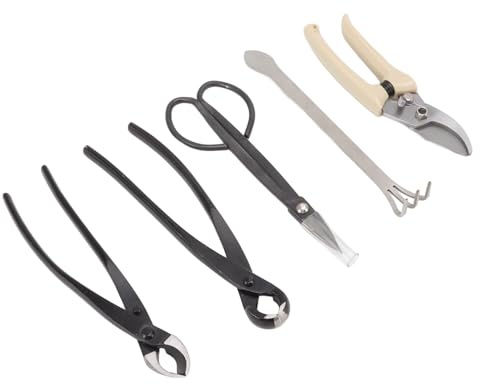 RASTKY Premium-Bonsai-Schere, Astschneider, Gartenwerkzeug-Set für Bonsai-Enthusiasten, 5-teiliges Set