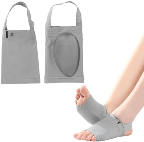 WUYJI Foot Supports, 1. Doppio supporto per l'arco plantare, ortesi monoblocco per fascite plantare con cuscinetto in gel, per piedi piatti, archi plantari alti e fascite plantare, unisex (grigio)