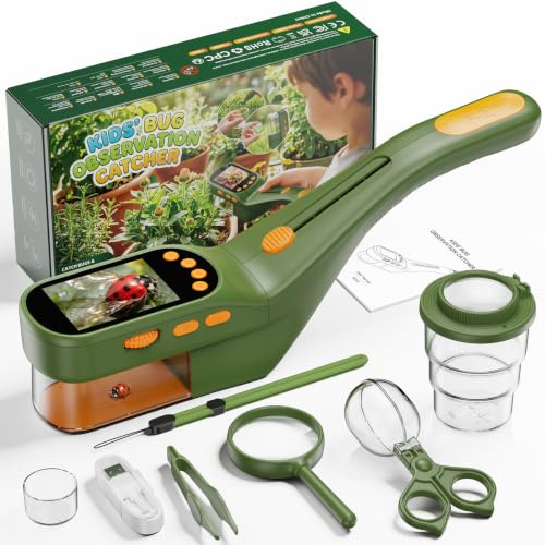 ASPOVEN Atrapa Insectos con 500X Pantalla - Kit Explorador Niños