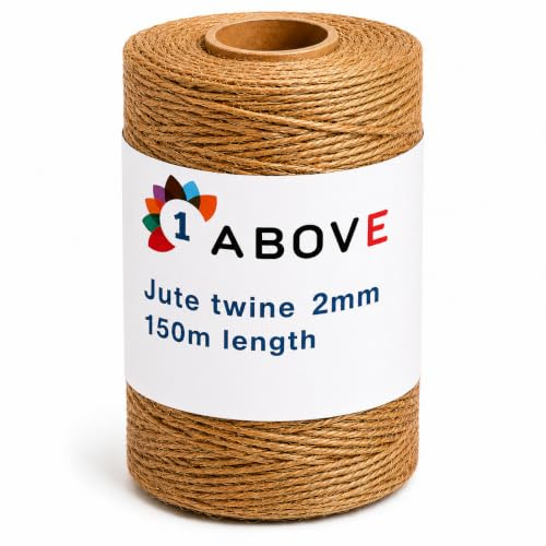 Natural Jute Twine 150m x 2mm Heavy Duty Brown String | Heavy duty brown jute twine for gardening, plant support, floristry, crafts, gift wrapping and DIY projects.