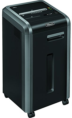 Fellowes 4623002 Distruggidocumenti 225i, a Strisce, Nero