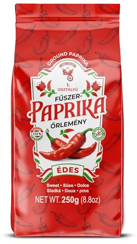 Hungarian Sweet Paprika (8.8oz/250g) Imported from Hungary, Gourmet Quality, Mild and Rich Flavor for Goulash, Stews, Roasts and Rubs