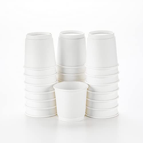 Restaurantware-500 CT Disposable White 4-oz Hot Beverage Cups with Double Wall Design: No Need for Sleeves - Perfect for Cafes - Eco Friendly Recyclable Paper - Insulated - Takeout Coffee Cup