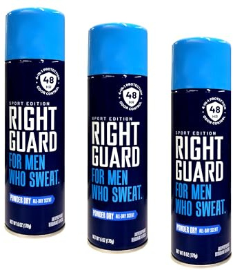 Right Guard Aerosol Sport Powder Dry Antiperspirant, 6 oz (Pack of 3)