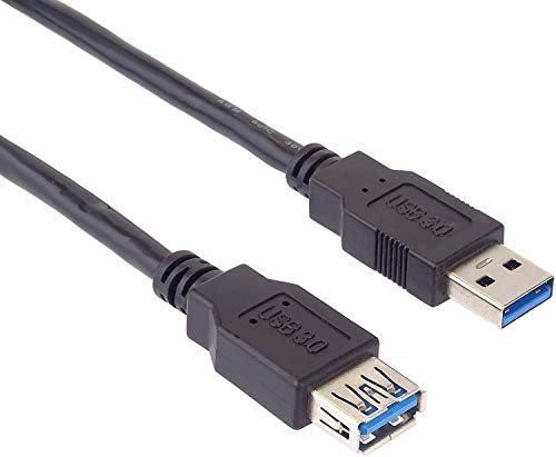 PremiumCord Câble d'Extension USB 3.0 3 m, Câble de Données SuperSpeed ​​Jusqu'à 5 Gbit/s, Charge, Prise USB 3.0 Type A sur La Fiche, 9 Broches, Blindé 3X, Couleur Noir, Longueur 3 m