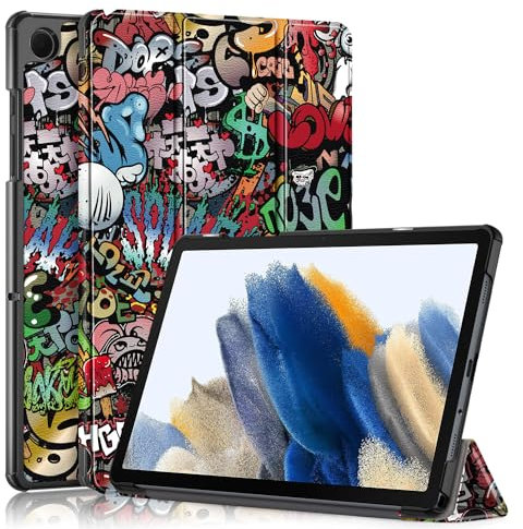 TOPCASE Case for Samsung Galaxy Tab A9 Plus 11 Inch 2023, Ultra Leather Stand Protective Case with Auto Sleep/Wake Function Cover for Galaxy Tab A9 Plus 11 Inch 2023 SM-X210/X216/X218, Graffiti