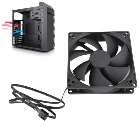 100mm Case Fan, 4pin PWM Silent Computer Fan, 1800RPM High Speed, Low Noise, Dual Ball Bearing, 28.8dB, PC Cooling Fan for All Desktop