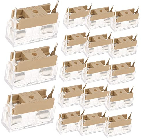 PRETYZOOM 20pièces Porte-fusible à Montage Sur Panneau Pour Fusibles Capuchons De Porte-fusible Compacts Pour Protection Autoradio Utilisation Véhicules Et Équipements Électriques