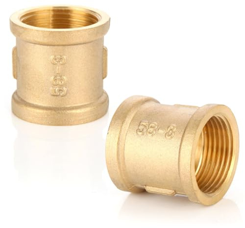 2 pezzi di serbatoio raccordo 3/4, rubinetto adattatore 3/8 1/2, raccordo filettato per secchio, adatto per rubinetti, secchi e serbatoi (giallo).