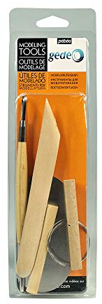 Pébéo‌ ‌-‌ ‌Gédéo‌ ‌4‌ ‌Modellierwerkzeuge ‌-‌ ‌Töpferset Erwachsene ‌-‌ ‌Modellierung des menschlichen Körpers ‌-‌ ‌Mirette Skulptur Ton,‌ ‌Estèque Töpferei,‌ ‌Ebauchoir‌, Faden zum Schneiden