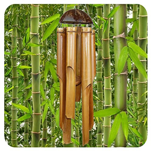 Windspiel Klangspiel Bambus Deko Mobile Klangröhren Klang-Spiel Entspannung Garten Türglocke Feng Shui 40 cm
