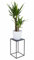 HowHomely Blumenständer Metall Schwarz 40 cm Hoch - Solider und Robuster Blumenhocker Metall - Pflanzenständer für die Hausdekoration wie Salon oder Schlafzimmer