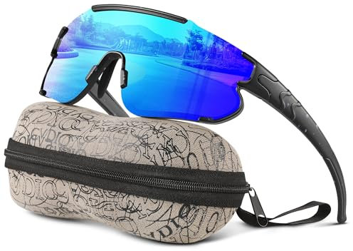 Kegrimi Kids Baseball Polarized Sunglasses: Sports Sunglasses for Boys Girls 3-12 Youth Sun Glasses for Cycling Running (blackblue,64mm)