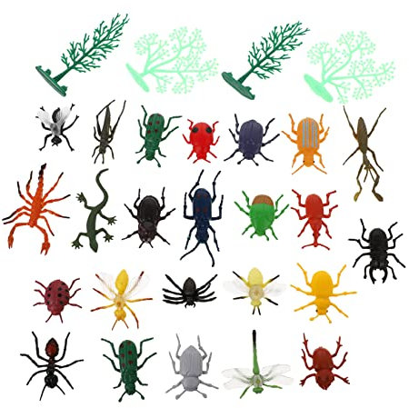 BESTonZON 24st Insektenmodell Modelle Realistisches Insektenspielzeug Für Spielzeugfiguren Mini- Unterhaltsame Lehrmittel Lebensechte Figuren Plastik