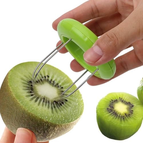 Éplucheur de fruits professionnel 3 en 1 – Couteau à éplucher avec emporte-pièce et coupe-légumes en spirale pour kiwis, pommes et légumes (acier inoxydable, poignée ergonomique, ustensile de cuisine