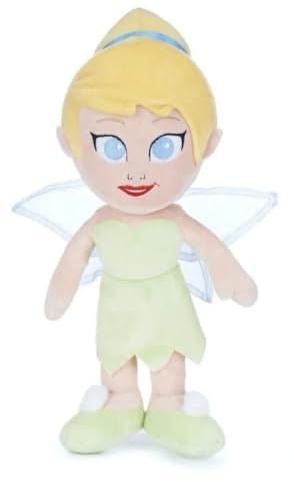 Tinker Bell Kuscheltier 35 cm – Offizielles Lizenzprodukt – Weiches Plüschtier für Kinder & Fans – Stofftier der beliebten Fee aus Peter Pan – Geschenkidee für Mädchen – Kuschelpuppe mit Flügeln – auc