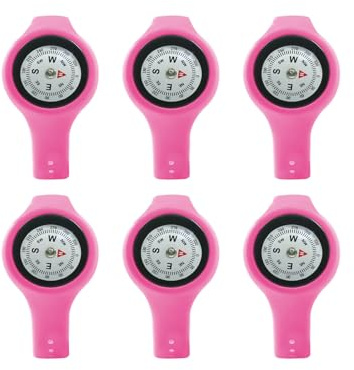 XAGMODSHN 6 Piezas De Reloj De Brújula para Estudiantes Aire Libre Reloj De Navegación Multifuncional para Acampar Correa Ajustable Brújulas Portátiles Duraderas para Estudiantes Acampar Aire