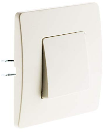 Zenitech - Bouton Poussoir Bornes Auto Venus -Blanc -Câblage Rapide Borne Automatique -Fixation à Vis et à Griffes pour Boîtes Standards -Plaque Sans Vis Apparente - Montage Facile - Certifié CE et NF