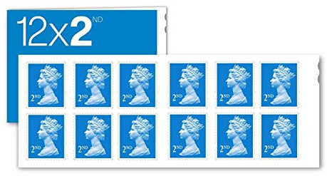 12 x 2nd Class Standard Self Adhesive Stamp Sheet Royal Mail Post Office