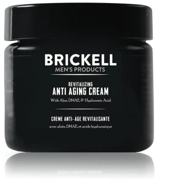 Brickell Men's Gesichtscreme Männer - Revitalisierende Anti Aging Creme für Männer - Natürliche & organische Anti Falten Creme - Mit Aloe, DMAE & Hyaluronsäure - 59 ml - Unparfümierte Nachtcreme