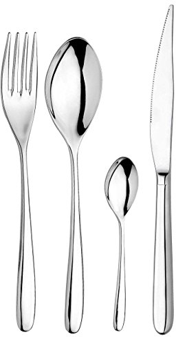 INOXRIV Novecento Servizio Posate, Acciaio Inossidabile, Argento, 48 unità