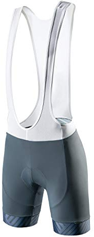 Santic Cuissard Cycliste Homme a Brette Short Velo Rembourré Cuissard VTT Court Ete a Bretelle pour Homme Gris EU L