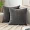 EMEMA Kissenbezug Kordsamt Zierkissenbezug Dekokissen Sofakissen 50x50 cm Kord Kissenhülle Dekorative Weiche Zierkissenbezüge Kissen für Sofa Sessel Zuhause Schlafzimmer Grau