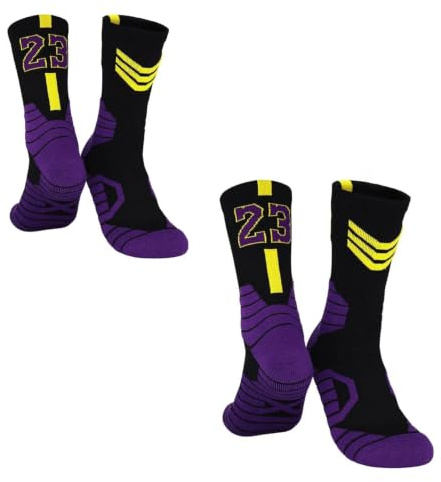 ITODA 2 Paire Enfant Chaussettes Sport pour Garçon Filles 6-12ans Chaussette de Football Antidérapante Socquettes Respirant pour Football Basket Rugby Yoga Trekking Tennis Sports de Plein Air