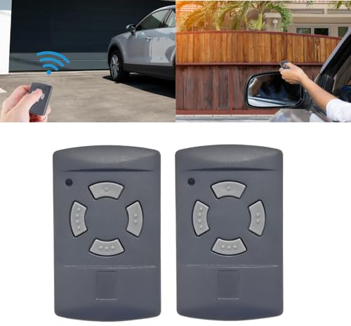 Émetteur Portatif De Porte De Garage, Télécommande De Porte De Garage 40,685 Mhz, 2 Pièces Ouvre-Porte De Garage Compatible Avec L'Émetteur Manuel Hörmann 40,685 MHz HS2, HS4, HSE2, HSE4, HSM2, HSM4