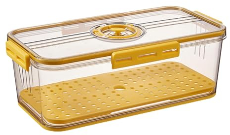 Gitekain Contenedor de almacenamiento de pan, contenedores herméticos para pan, caja de pan hermética, contenedor de pan, contenedor grande, panera de acero inoxidable, panera de madera, panera retro,
