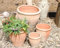 Kunert-Keramik Pflanzkübel,Streifenmuster,Blumentopf,Terracotta hell,frostfest!(32cm)