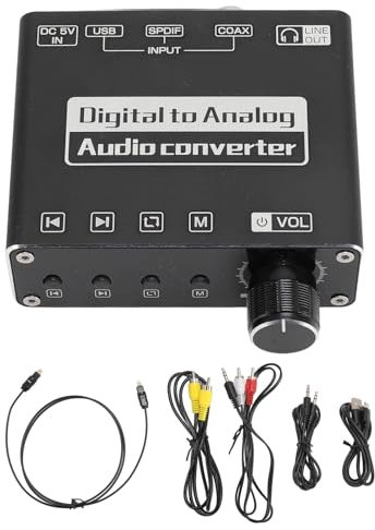 UEGFSIJRF Digital till Analog Ljudkonverterare Bluetooth 5.1 Optisk Adapter TV Högtalare Förstärkare Musikmottagare
