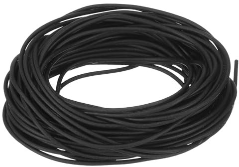 sourcing map Silicone Foam Seal Strip, 1.5mm(0.06) Dia 8.5 Meters(27.89 Ft) Long Sponge Rubber Weather Seal Strip Round Rubber Cord Solid for DIY Warehouse, Pads, Foam Tubing, Crafts - Black