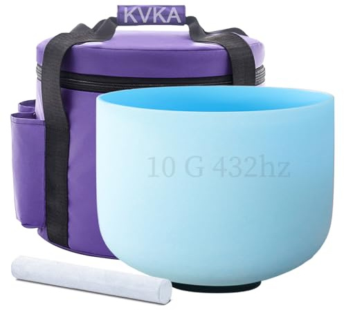 KVKA 25 cm ljudskålar 432 Hz 10 tum blå sjungande skål