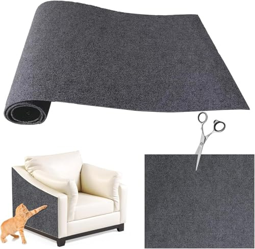 40 x 200 cm Tappeto Tiragraffi Per Gatti, Tiragraffi Per Gatti, Tappetino Tiragraffi per Gatto Autoadesivo, DIY Climbing Cat Scratcher, Antigraffio Gatto Divano, Proteggi Divano Gat Graff