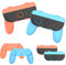 Empuñadura de mano 2 en 1 para Switch 2 2025 con correa de muñeca, mango desmontable para mandos Joycon, accesorios de juego, 1 naranja y 1 azul
